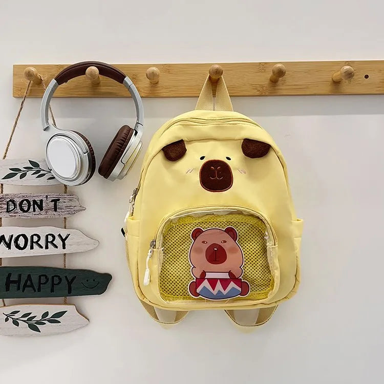 Capybara Casual School Kids Backpack Functional Backpack
