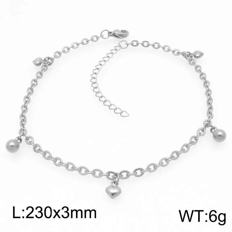 Wholesale Jewelry IG Style Vintage Style Star Moon Cherry 304 Stainless Steel 18K Gold Plated Anklet