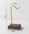 Premium Walnut Wood Board Jewelry Necklace Display Stand Shop Window Pendant Earring Stall Props Antique Style Fashion Accessory