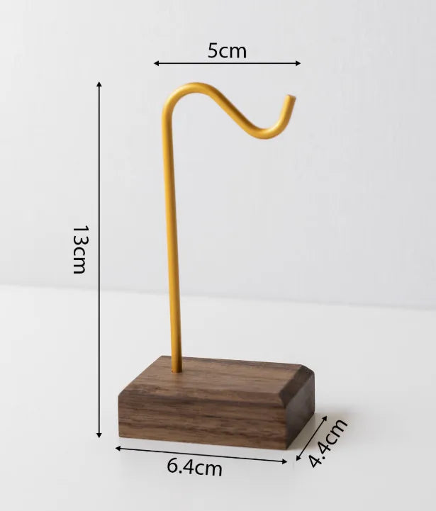 Premium Walnut Wood Board Jewelry Necklace Display Stand Shop Window Pendant Earring Stall Props Antique Style Fashion Accessory