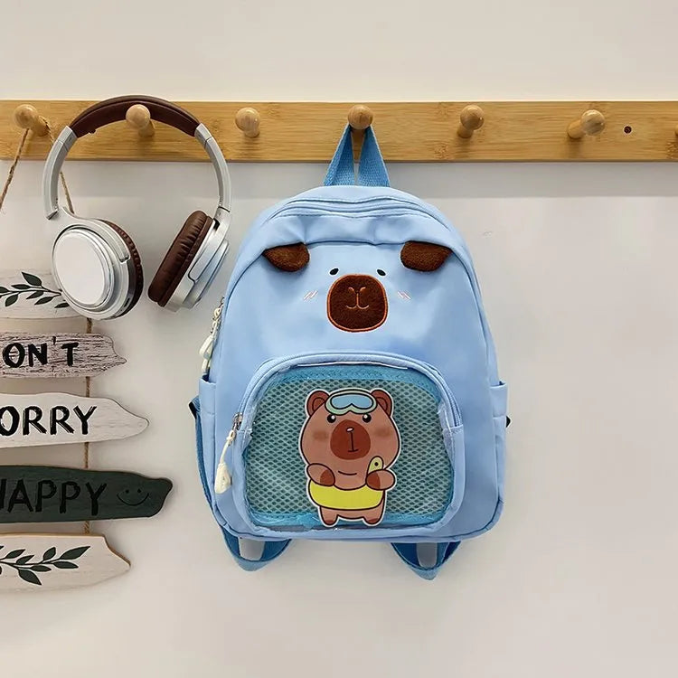 Capybara Casual School Kids Backpack Functional Backpack