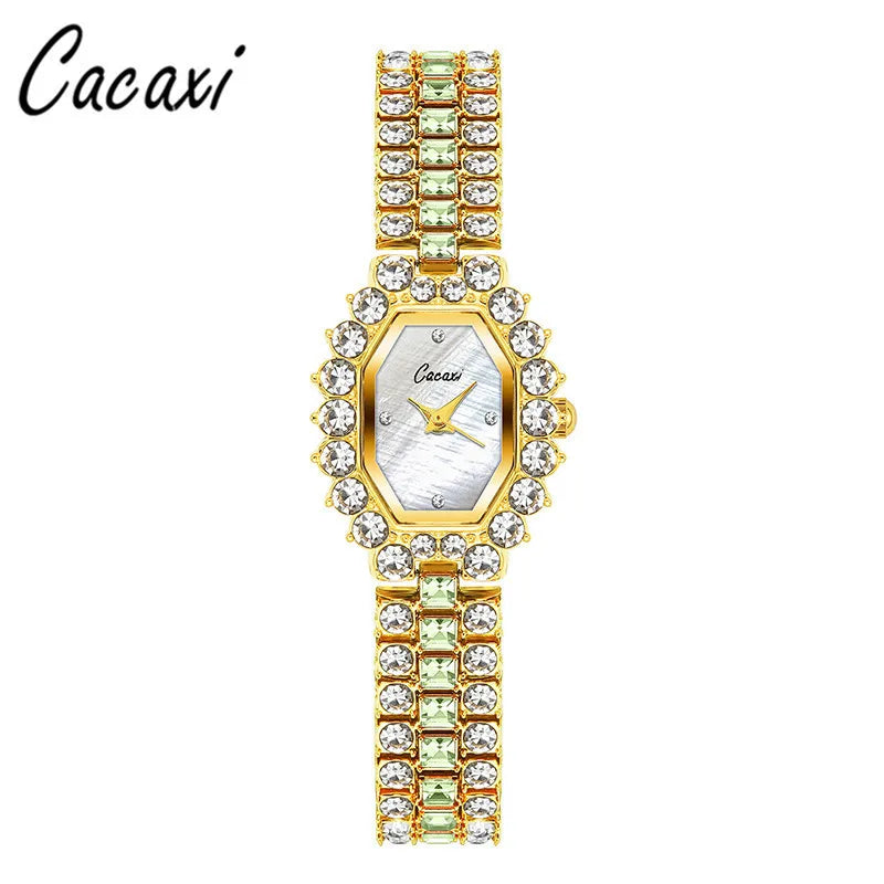 Luxurious Shiny Solid Color Jewelry Buckle Quartz Watch