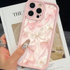 Silk Butterfly Knot Phone Case For iPhone 16 Pro Max Apple 15 Pro Staircase 14 13 12 Cute New Fashion TPU White Black
