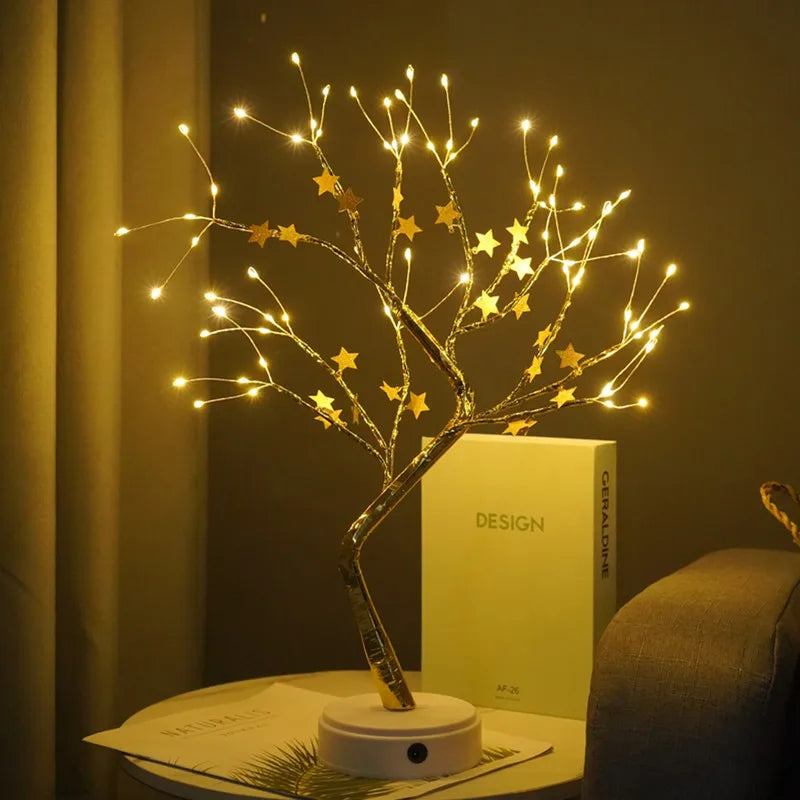 Christmas Retro Simple Style Star Tree Plastic Indoor Party Lightings