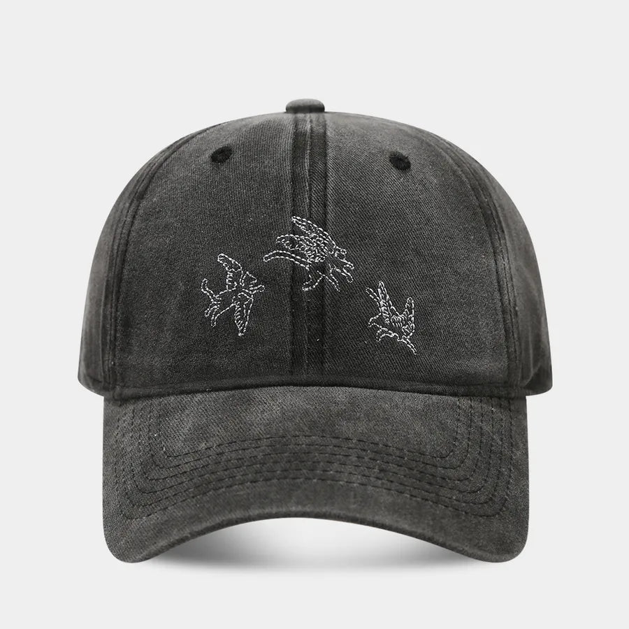 Unisex Casual Retro Simple Style Geometric Embroidery Curved Eaves Baseball Cap