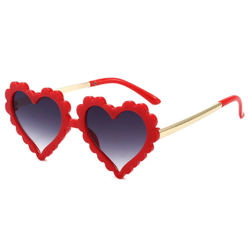 New children's heart-shaped sunglasses cute heart-shaped sunglasses children's heart-shaped sunglasses fashion girls' sunglasses