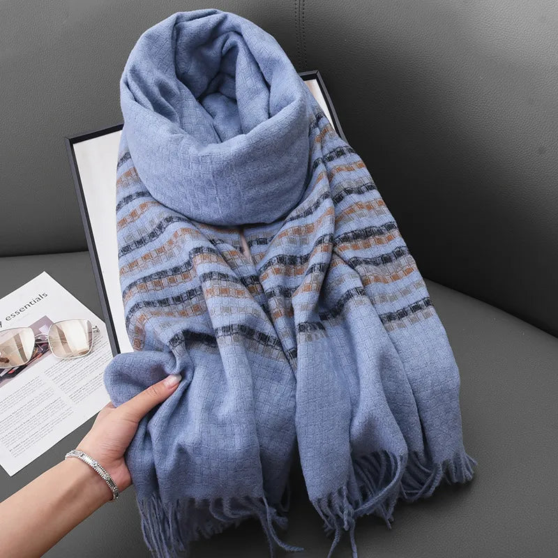Women's Modern Style Classic Style Lattice Polyester Scarf