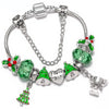Christmas Style Snowflake Pendant Crystal Facet Bead Suitable For European Dangle Charm Bracelet Silver Color Women's Jewelry
