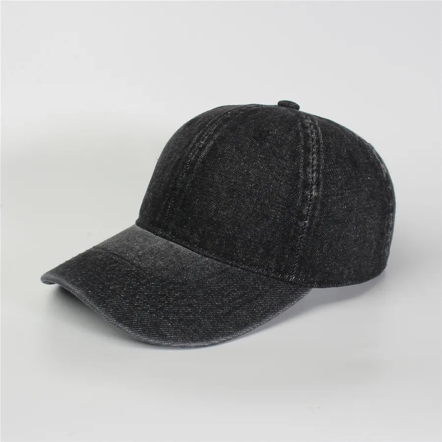 Retro New Style Denim Fishing Cap Women's Harajuku Sun Protection Bucket Hat Cuffed Tear Design Casual Versatile Streetwear