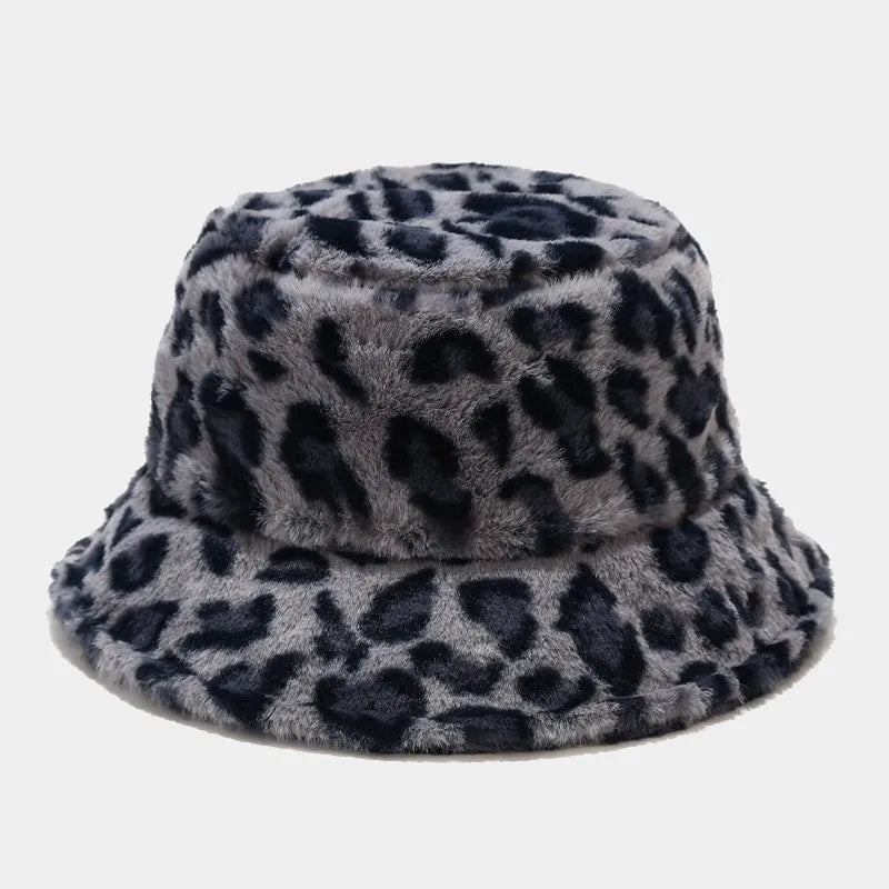 women's fashion leopard wide eaves bucket hat