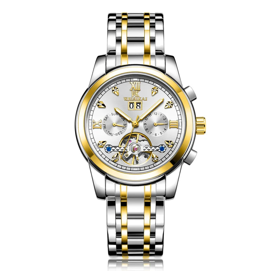 casual gear butterfly double snap mechanical men's watches