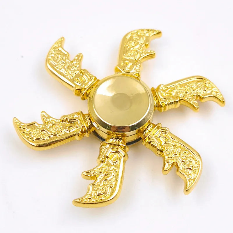 creative zinc alloy bronze hand spinner finger rotating decompression toy