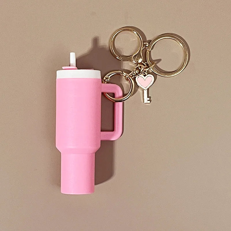 Classic Style Commute Cup Plastic Unisex Bag Pendant Keychain