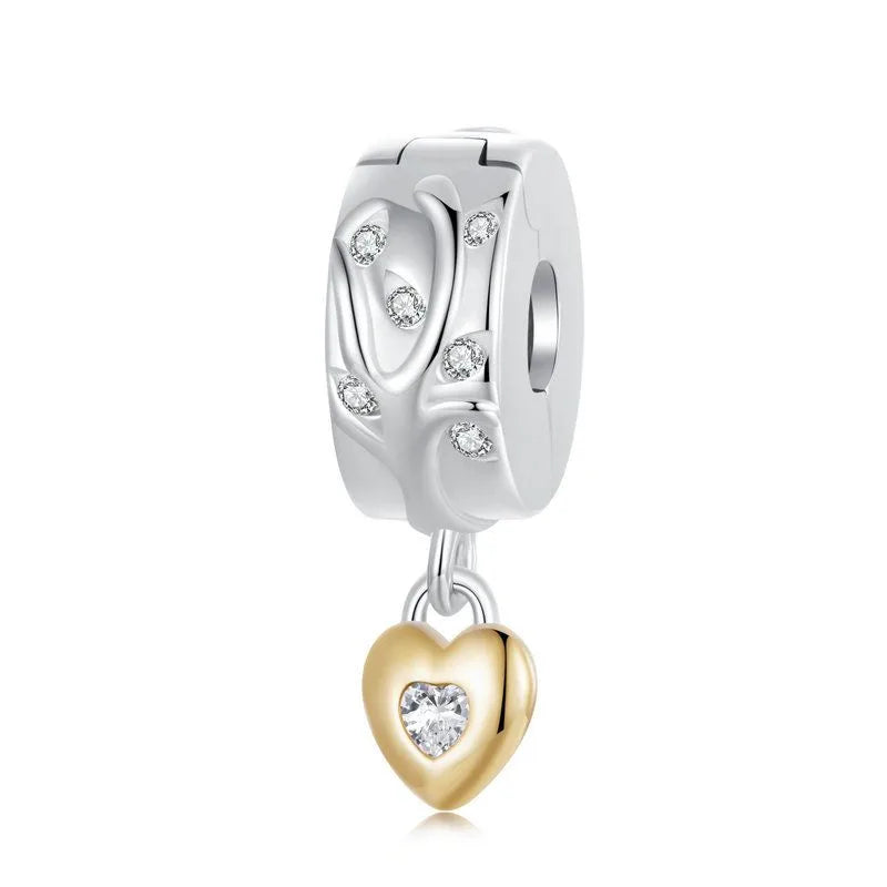 Aifule Original Mother's Day Series Mother's Love Beads S925 Sterling Silver Scattered Beads DIY Bracelet Ornament Beads Combination