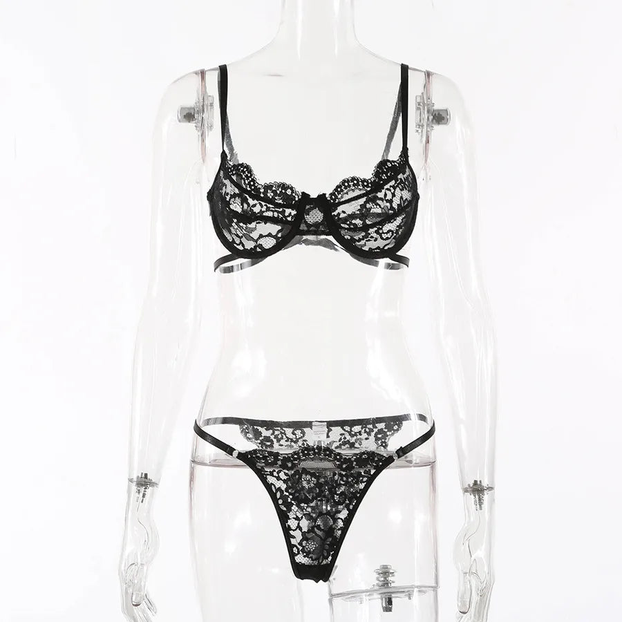 lace sexy lingerie two-piece set one-piece set