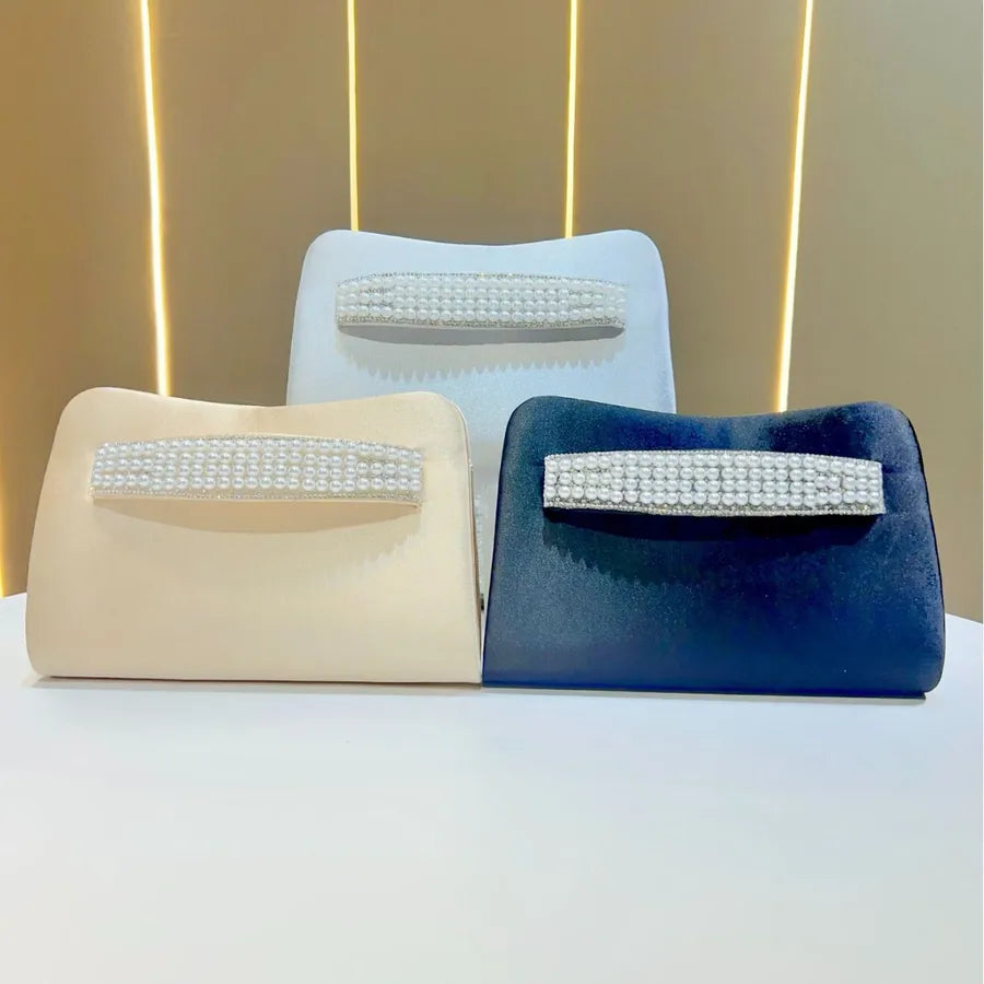Elegant Evening Clutch Bag For Women Fashionable Square Handbag Stylish Polyester Handheld Bag Match Evening Gown Bag