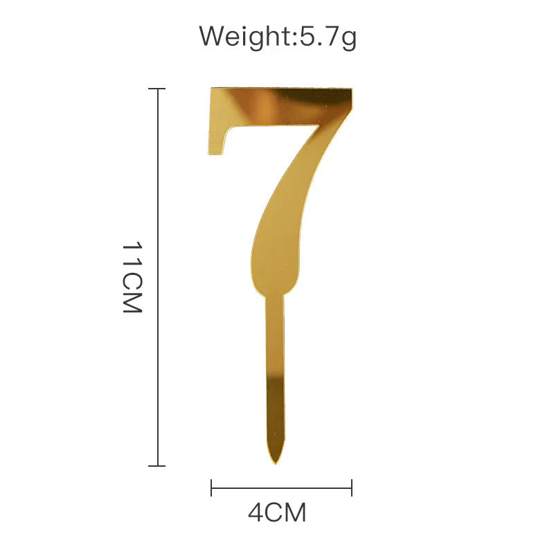 birthday number arylic party cake decorating supplies 1 piece