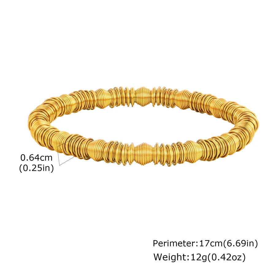IG Style Casual Simple Style Geometric 201 Stainless Steel 18K Gold Plated Handmade Chain Armband In Bulk