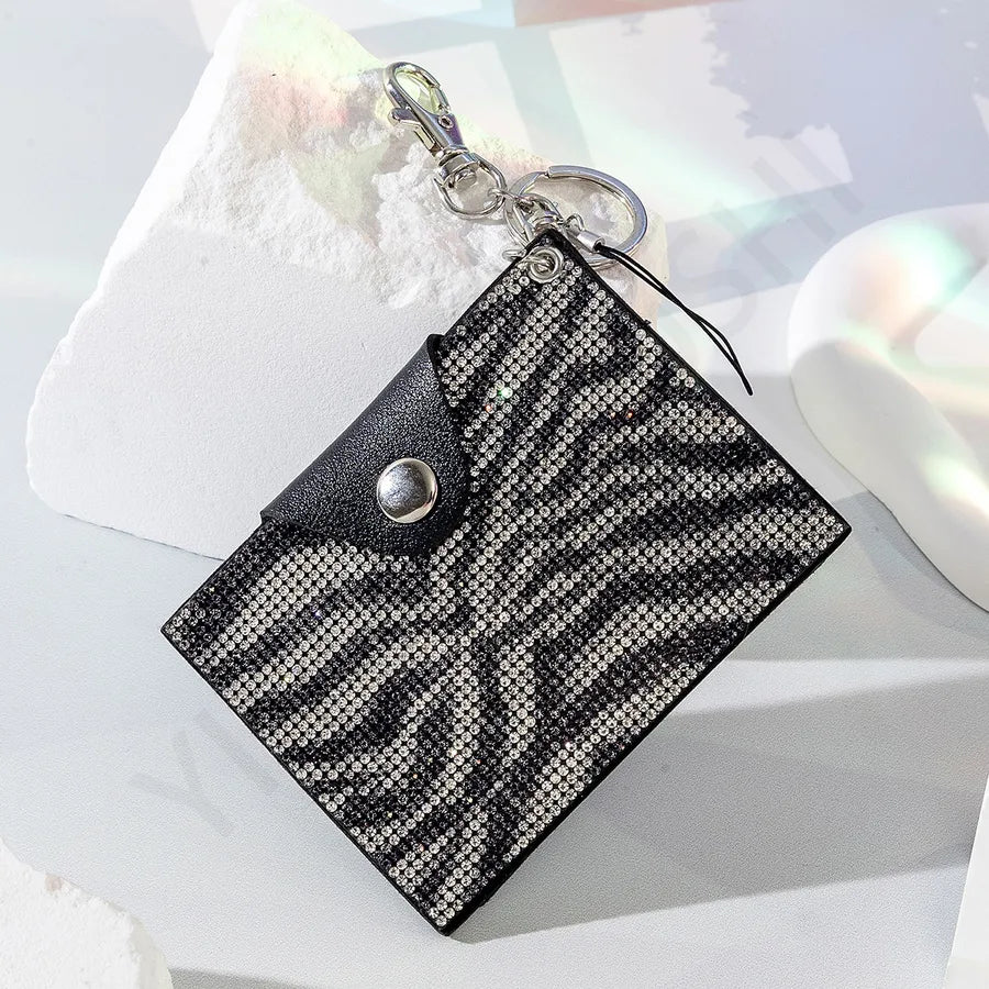 Unisex Zebra Stripe Leopard Pu Leather Open Card Holders