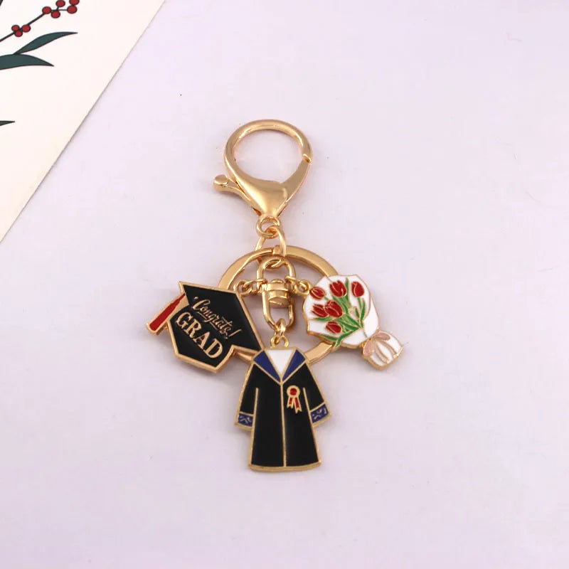 Students in the college entrance examination key chain to be no. 1 doctoral cap graduation season refueling inspirational jewelry pendant gift
