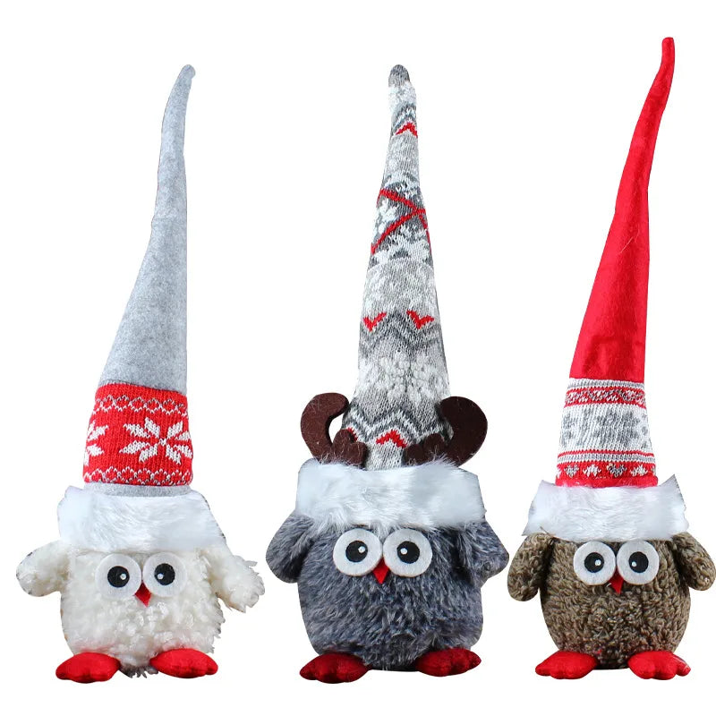 Christmas Cartoon Style Cute Owl Indoor Party Festival Doll