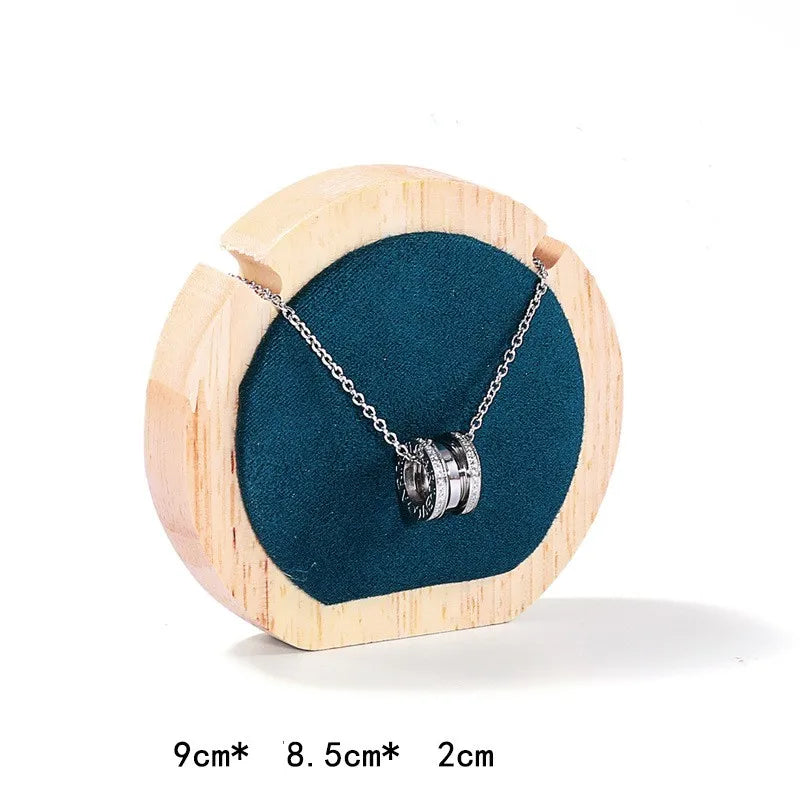 Simple Style Hexagon solid wood Patchwork Jewelry Display