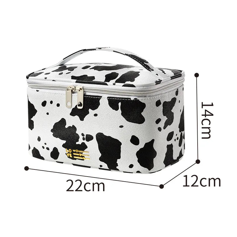 streetwear animal pu leather square makeup bags