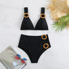 Women's Solid Color 2 Pieces Set Bikinis Swimwear