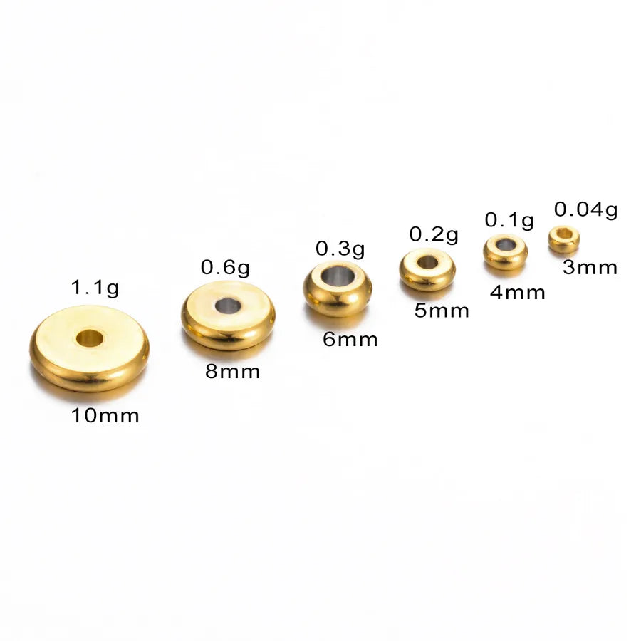 50 PCS/Package 304 Stainless Steel Solid Color Jewelry Accessories