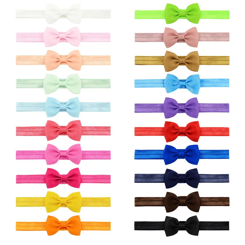 Explosive New Hairband Simple  Kidsren's Multi-color Optional Bow Rib Single Knot Headband  Hot Sale