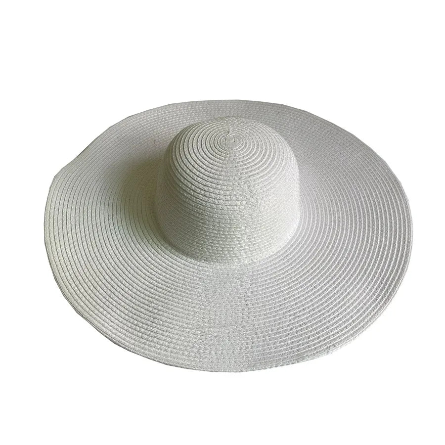 Women's Casual Style Basic Solid Color Big Eaves Straw Hat
