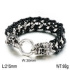 retro color block titanium steel braid men's bracelets