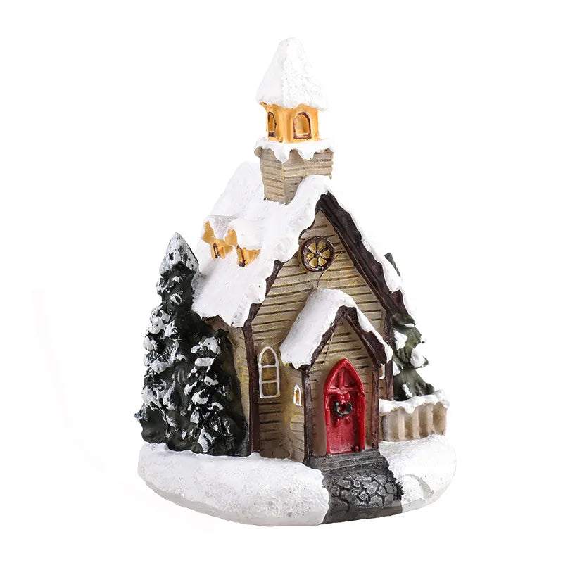 Christmas Cute House Resin Party Ornaments