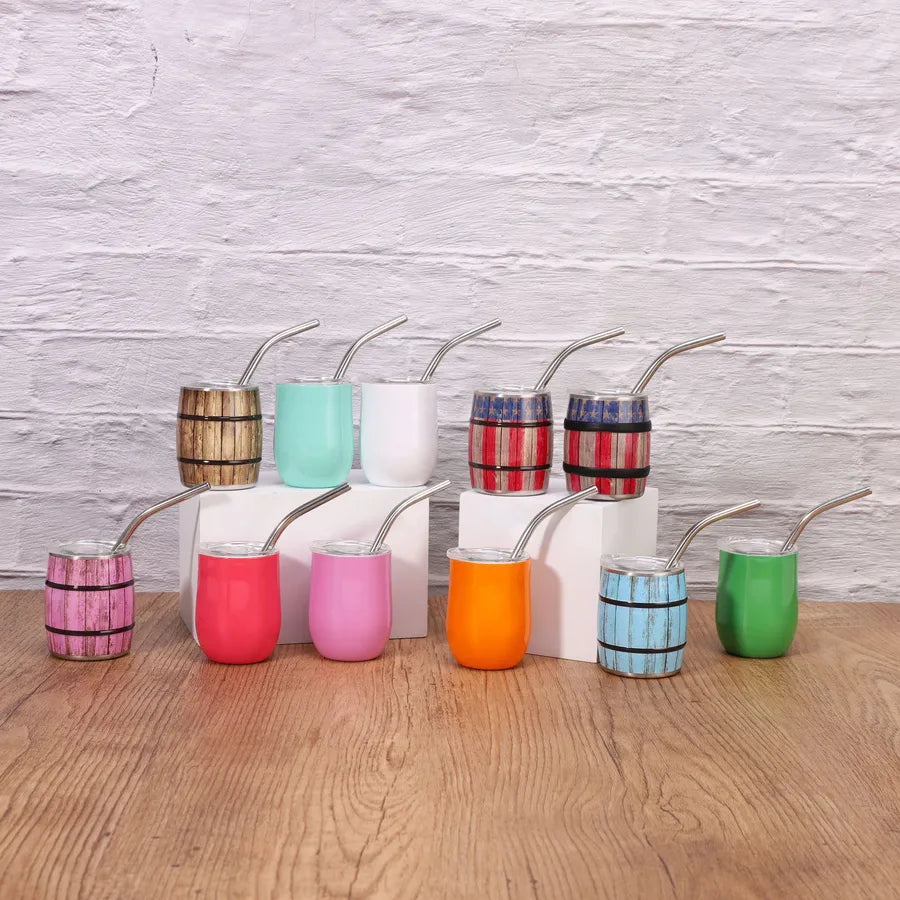 Casual Cute Stripe Solid Color 201 Stainless Steel 304 Stainless Steel Wine Glass Water Bottles 1 Piece