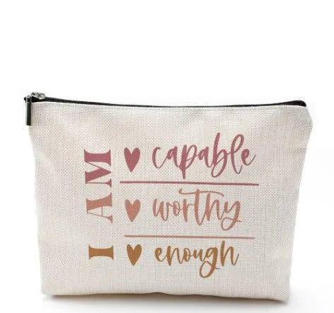 casual cartoon cotton and linen storage bag makeup bags