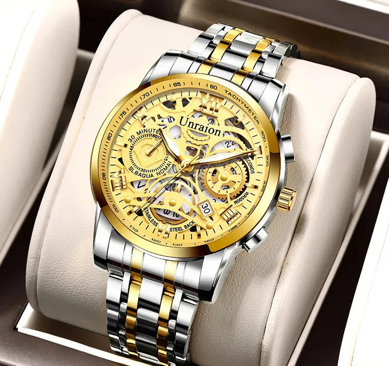 casual business geometric single folding buckle quartz men's watches