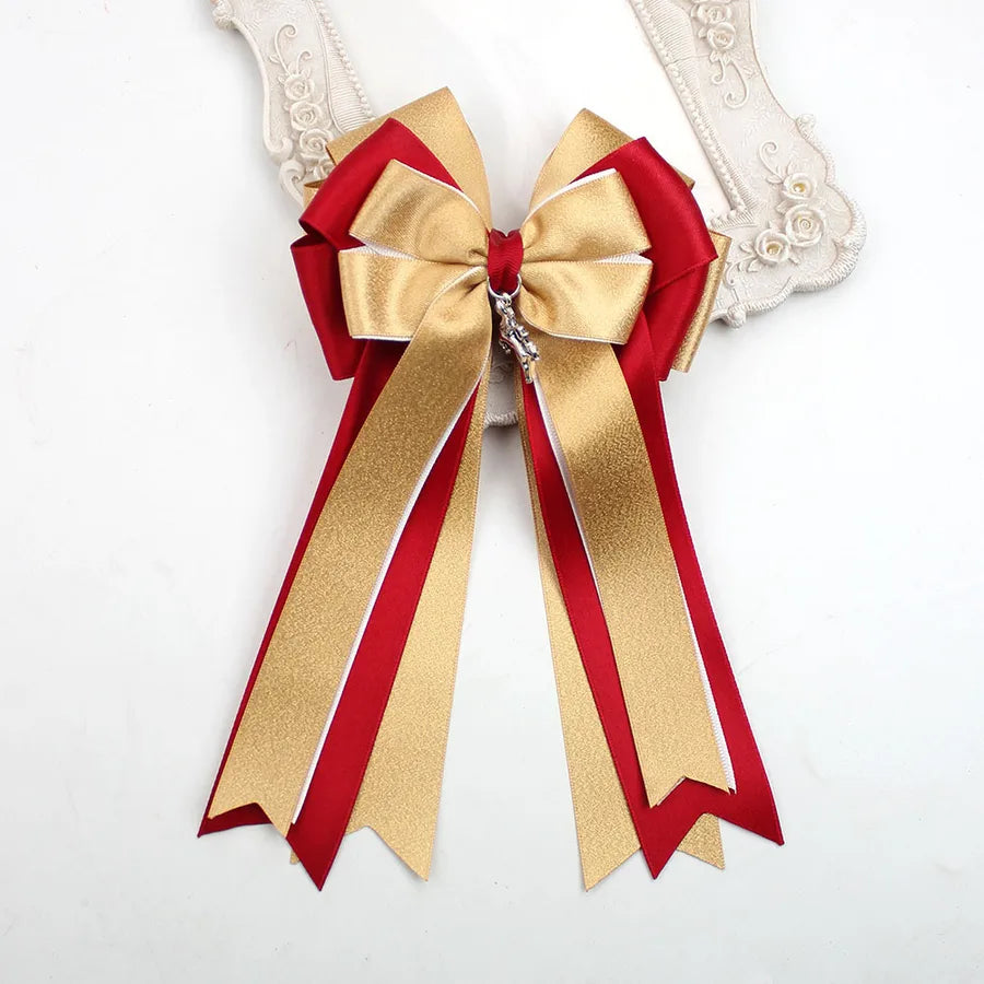 Equestrian Competition Bow Four-layer Ribbon Heavy Industry Hair Accessories Headwear Children Girl Horse Riding Hair Accessories