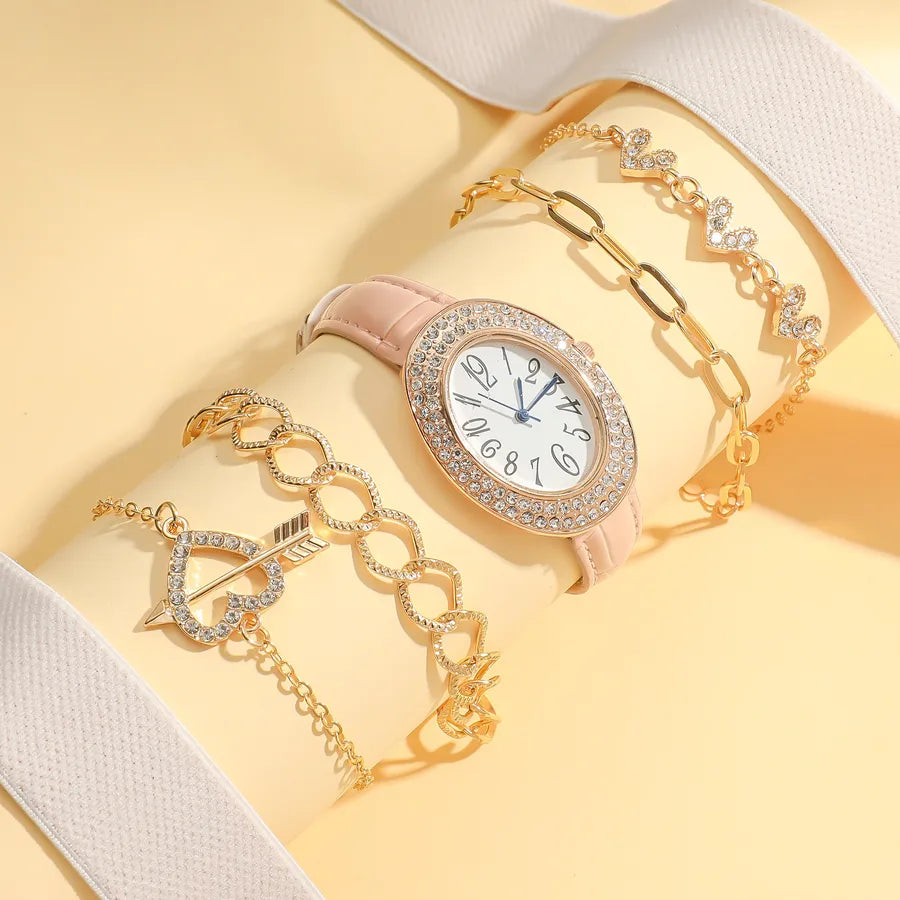 Casual Solid Color Buckle Quartz Women's Watches