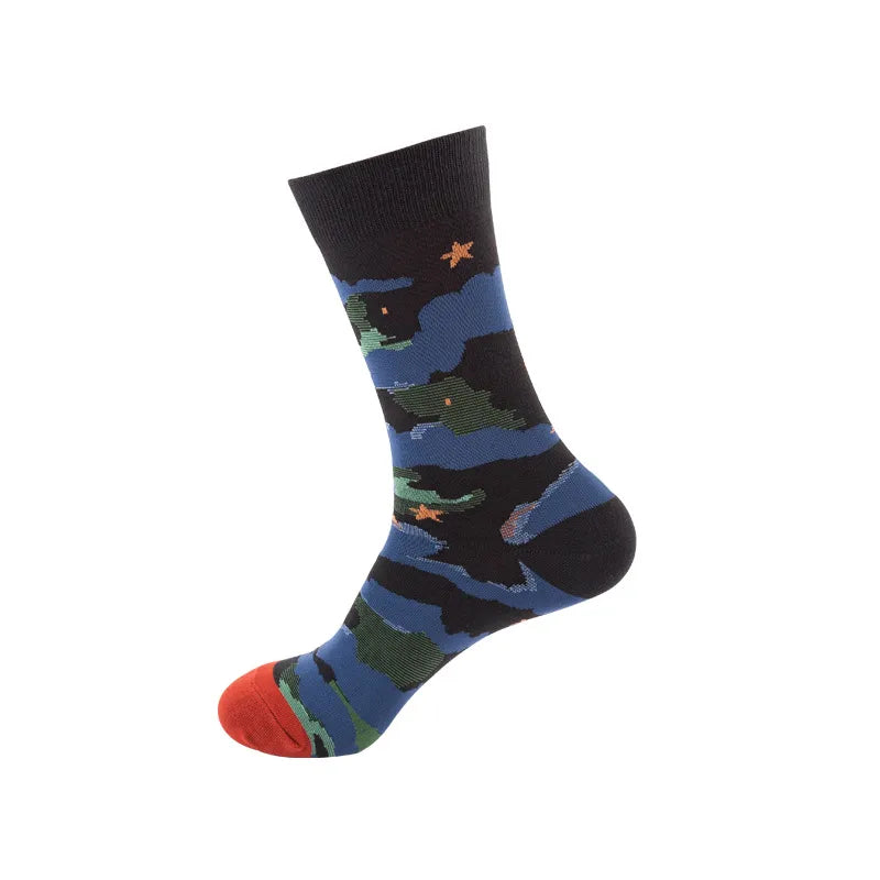 Men's Retro Classic Style Human Cotton Ankle Socks A Pair