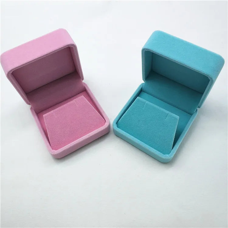 Flannel Solid Color Jewelry Boxes