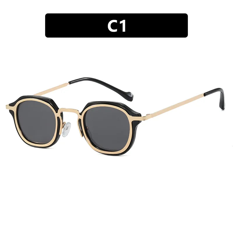 Retro Vacation Punk Glasses Ac Square Full Frame Men's Sunglasses