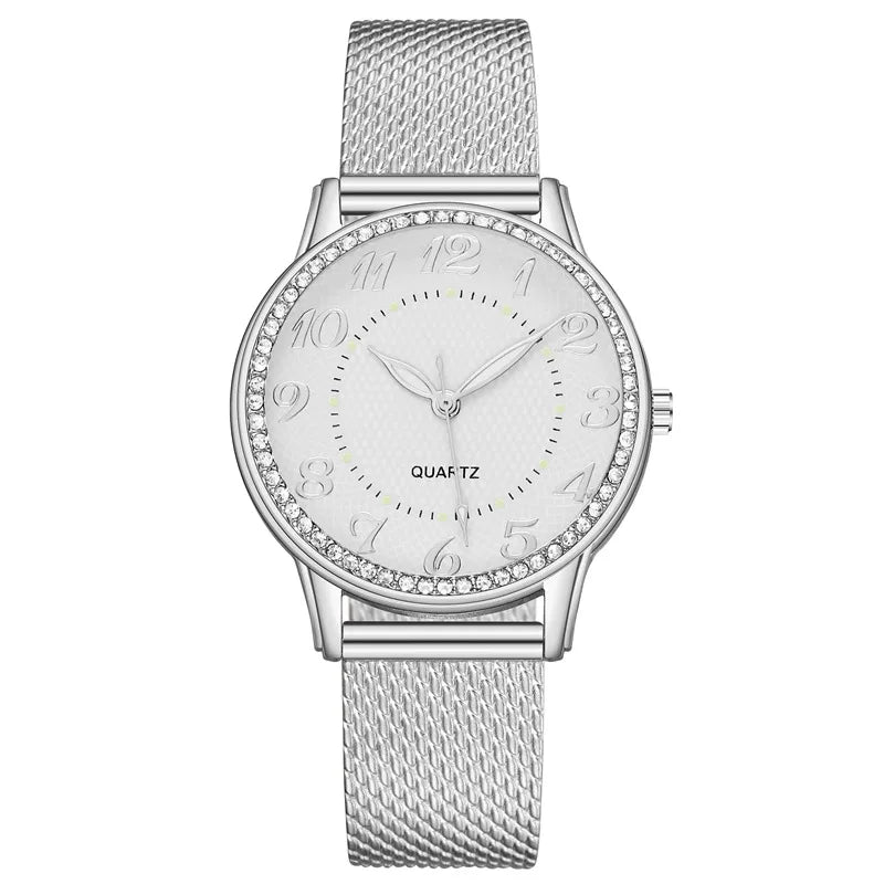 Casual Solid Color Buckle Quartz Women's Watches