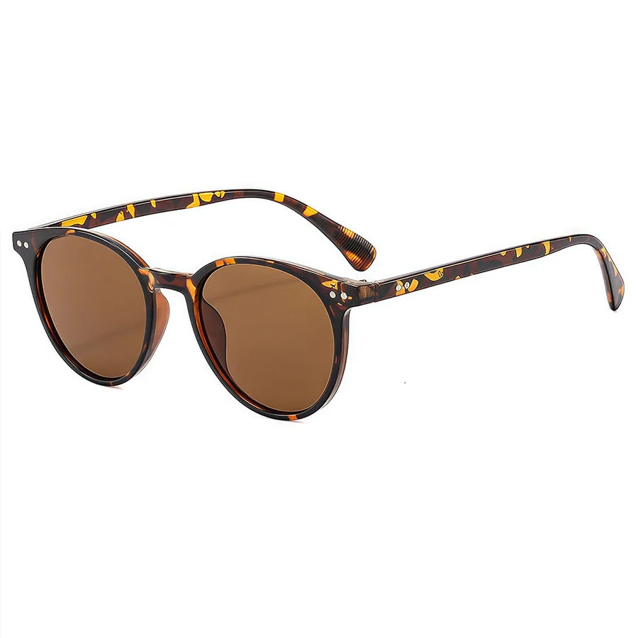 Simple Style Color Block Pc Round Frame Full Frame Women's Sunglasses