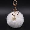 fashion snowflake alloy plush unisex bag pendant keychain 1 piece