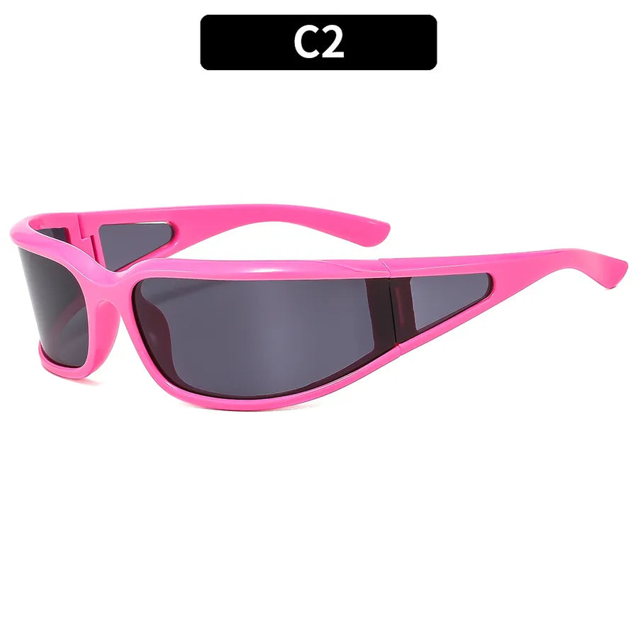 Streetwear Solid Color Pc Oval Frame Full Frame Glasses