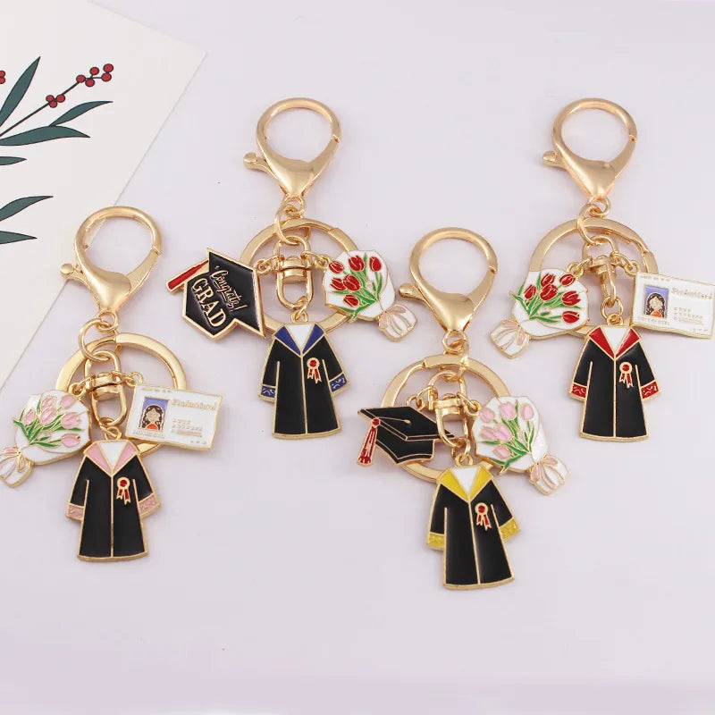 Students in the college entrance examination key chain to be no. 1 doctoral cap graduation season refueling inspirational jewelry pendant gift