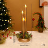 Electronic LED Candle Realistic Christmas Props Smooth Surface Long Candle Christmas Decorations Ornaments European American Style