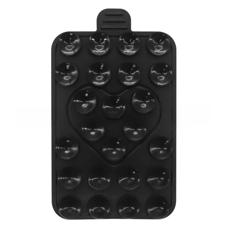 Suitable for mobile phone holder double-sided silicone suction cup mobile phone case holder multi-functional two-color love suction cup holder