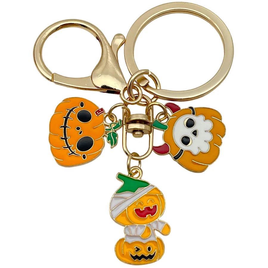 Halloween Ghost Cartoon Couple Car Keychain Pendant Ring Creative Personalized Alloy Bag Decorations Small Hanging Ornaments