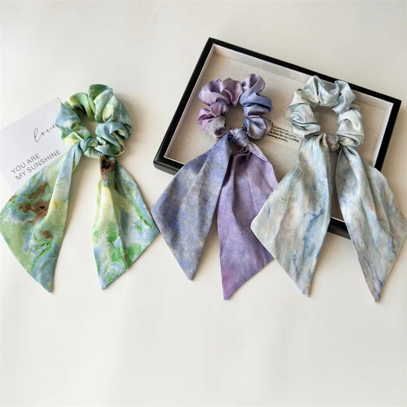 Casual Lady Advanced Sense Women's Printing Cloth Hair Tie